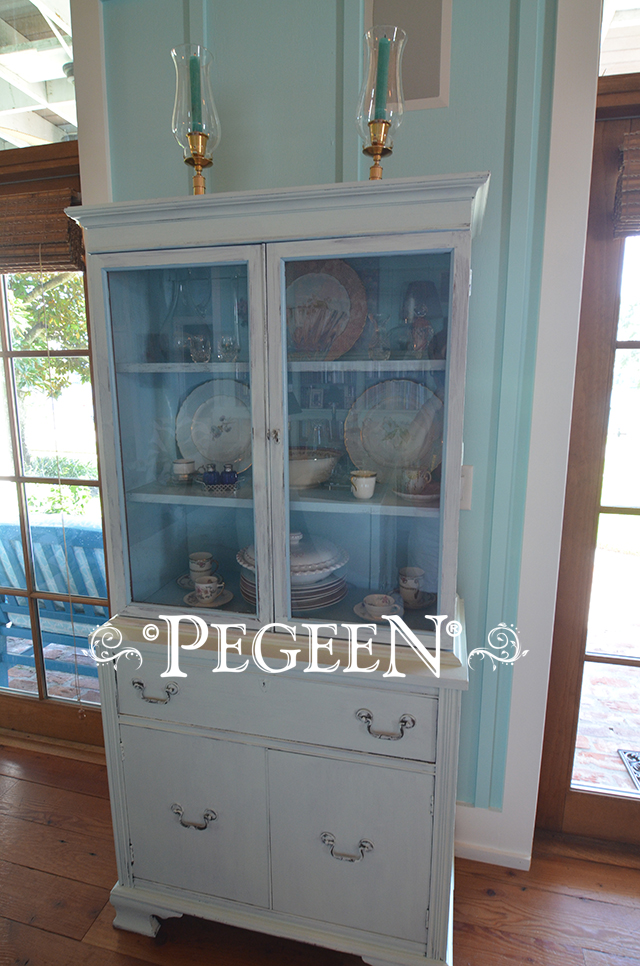 Repainted china cabinet - Pegeen Finishes by Pegeen.com