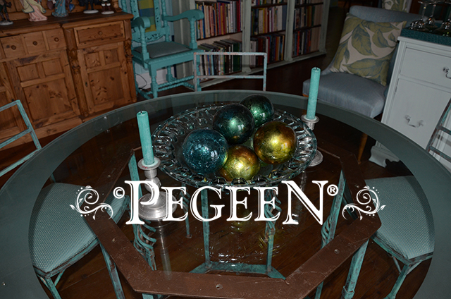 1920's Art Deco glass table and chair - Pegeen Finishes by Pegeen.com