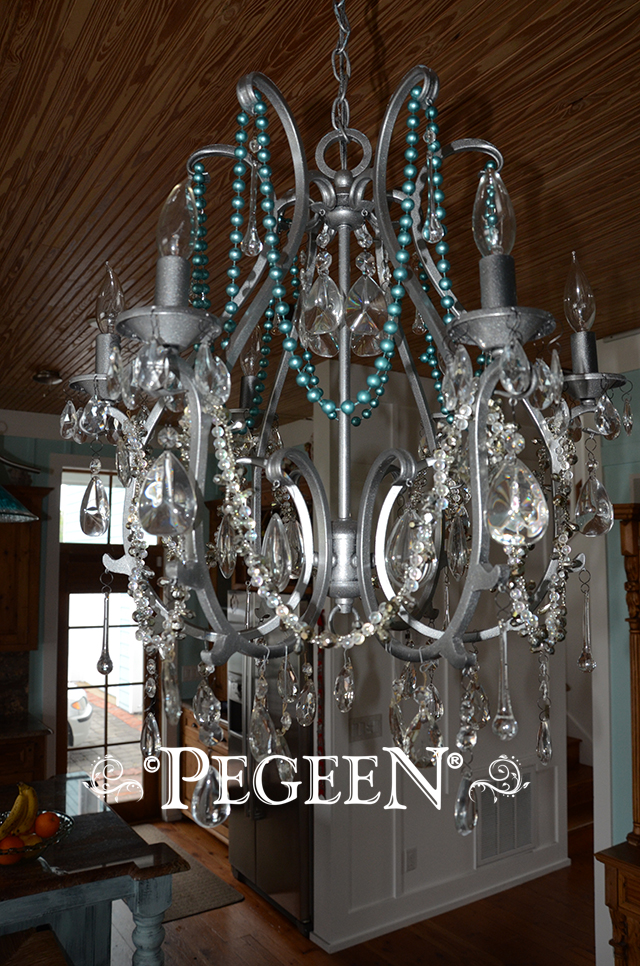 Painted chandellier - Pegeen Finishes by Pegeen.com